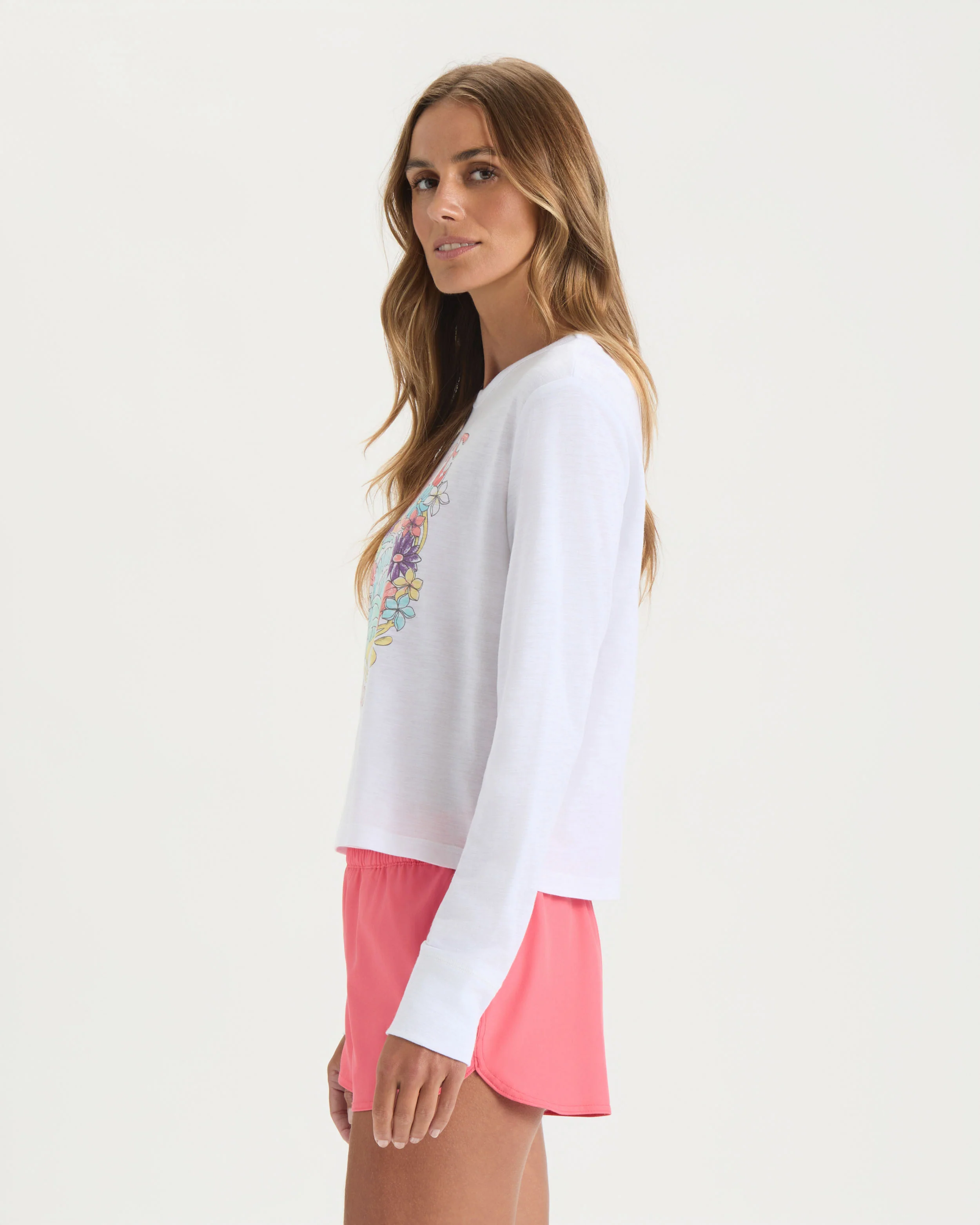 Women’s Sunrise Vibes Crew Neck Cropped Shirt - Image 3