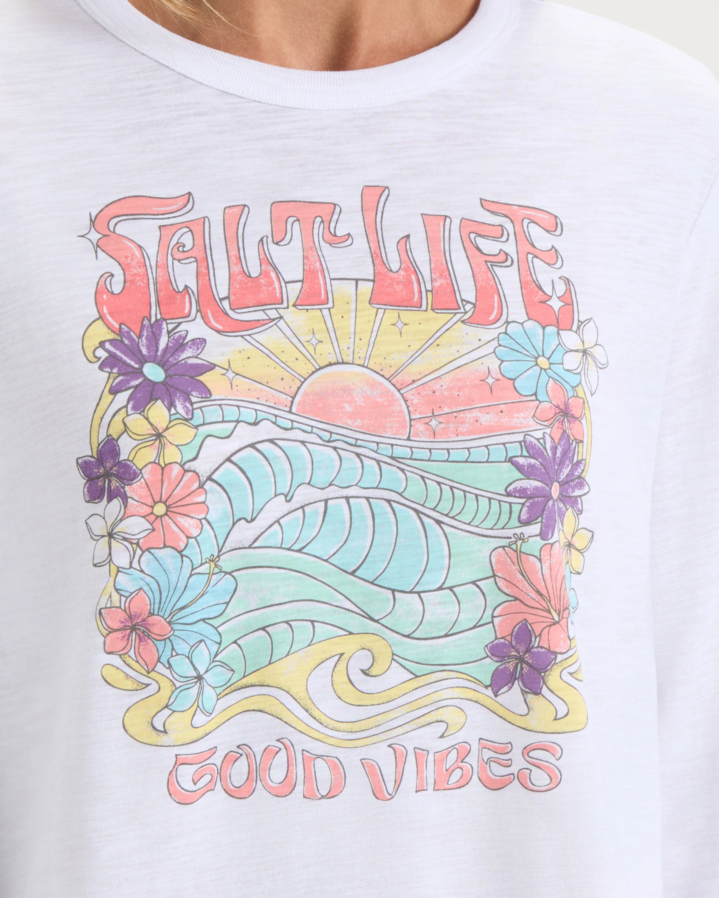 Women’s Sunrise Vibes Crew Neck Cropped Shirt - Image 5