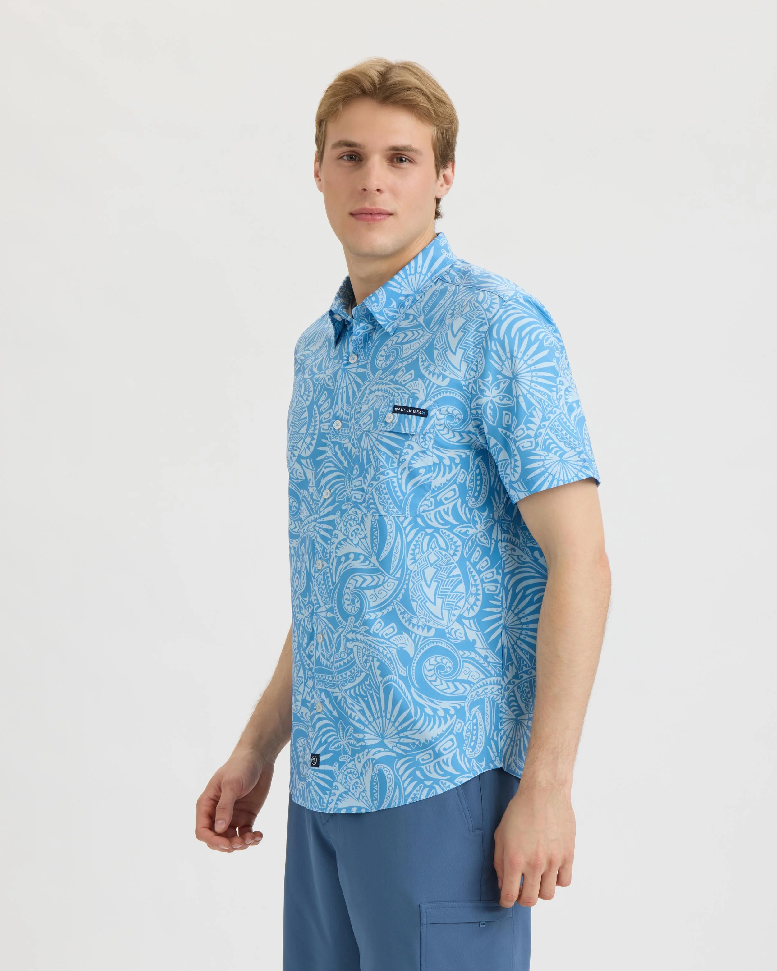 Men’s Tribal SLX Performance Woven Shirt - Image 3