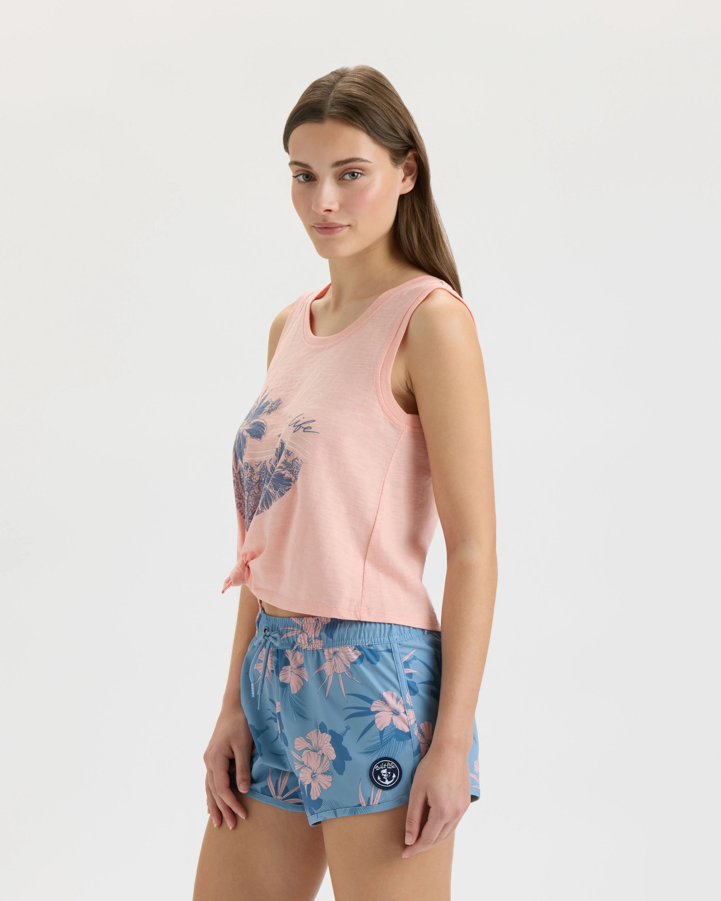 Women’s Tropical Bliss Tie Front Tank Top - Image 3