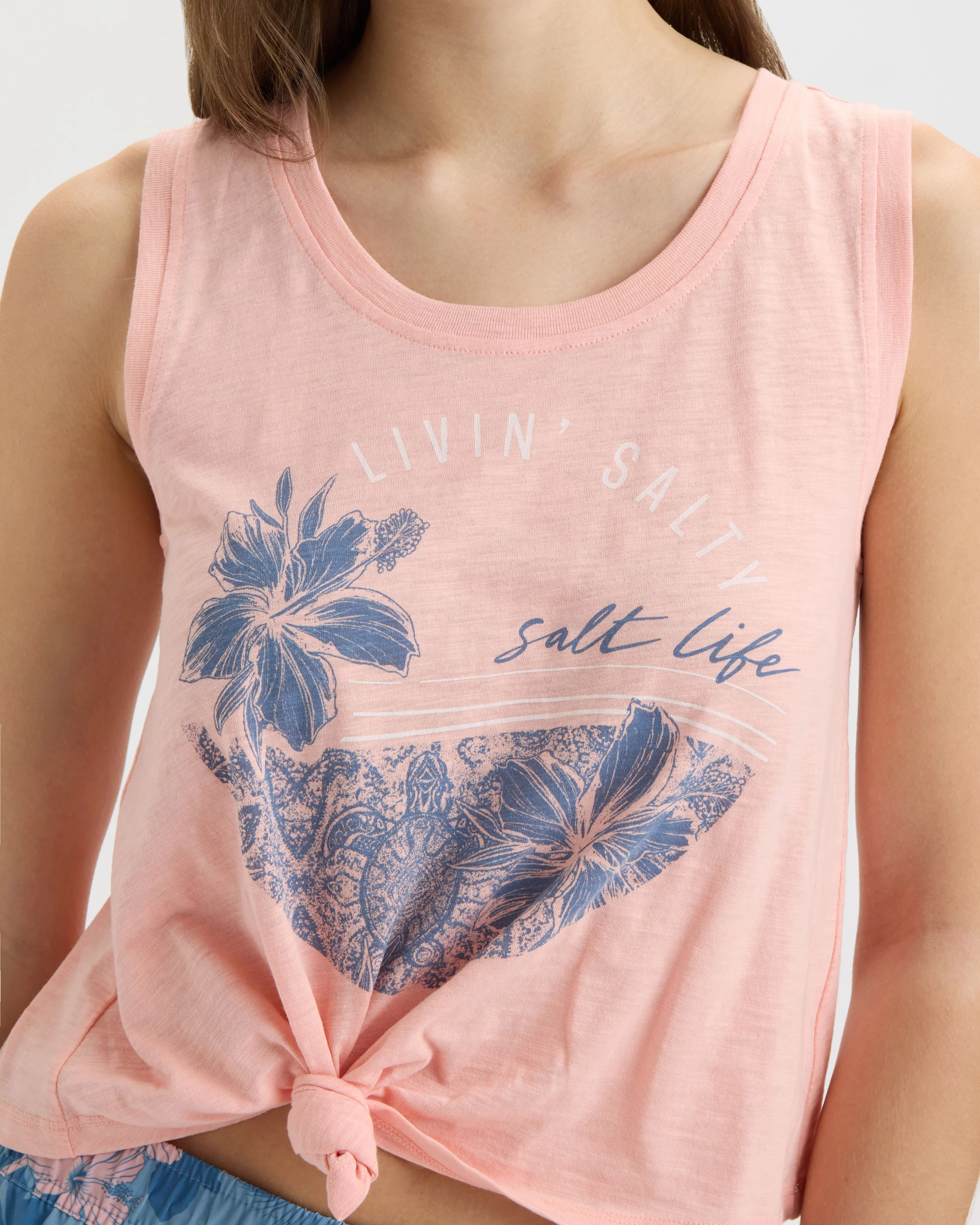 Women’s Tropical Bliss Tie Front Tank Top - Image 5