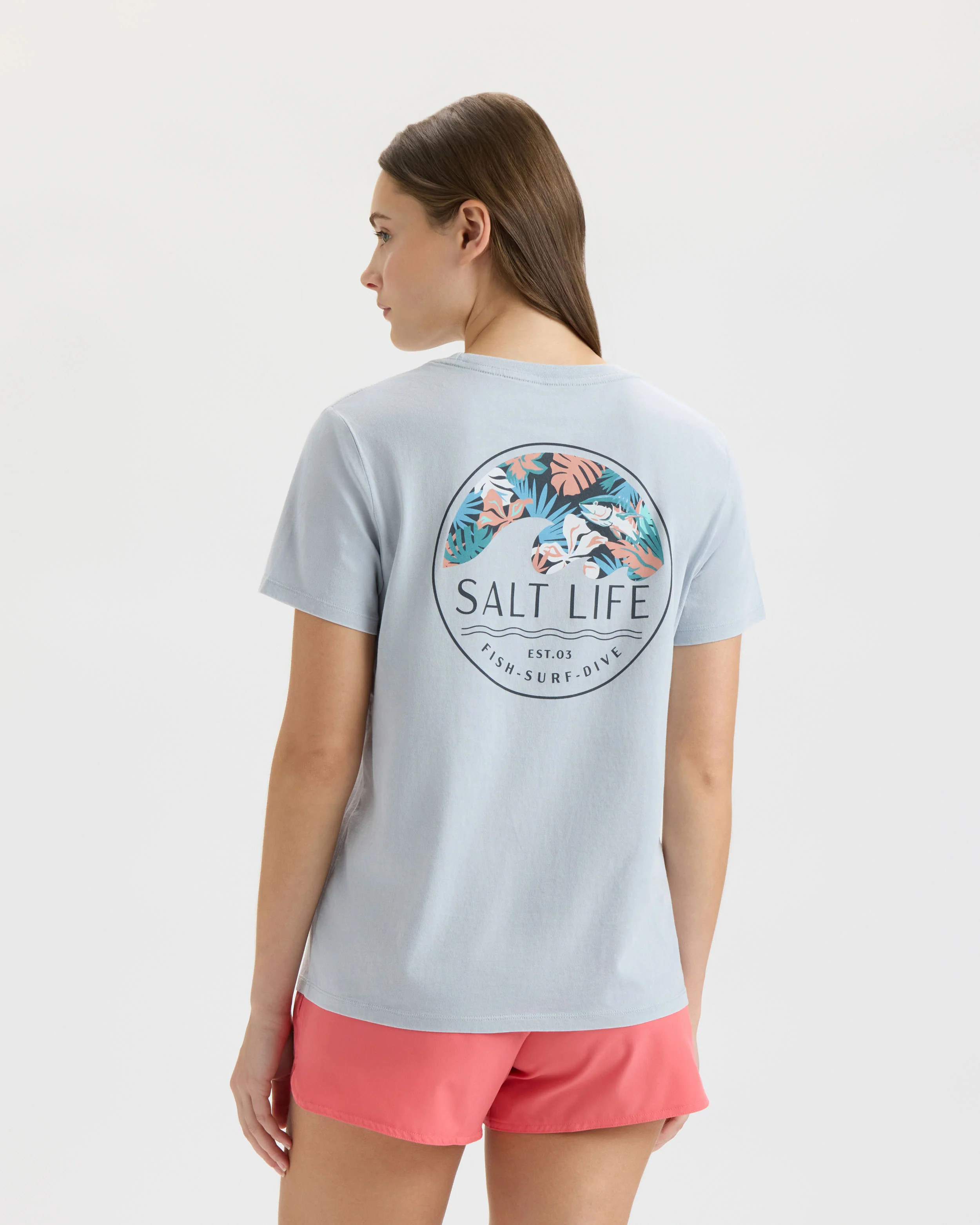 Women’s Tropical Retreat Salt Wash Tee - Image 3