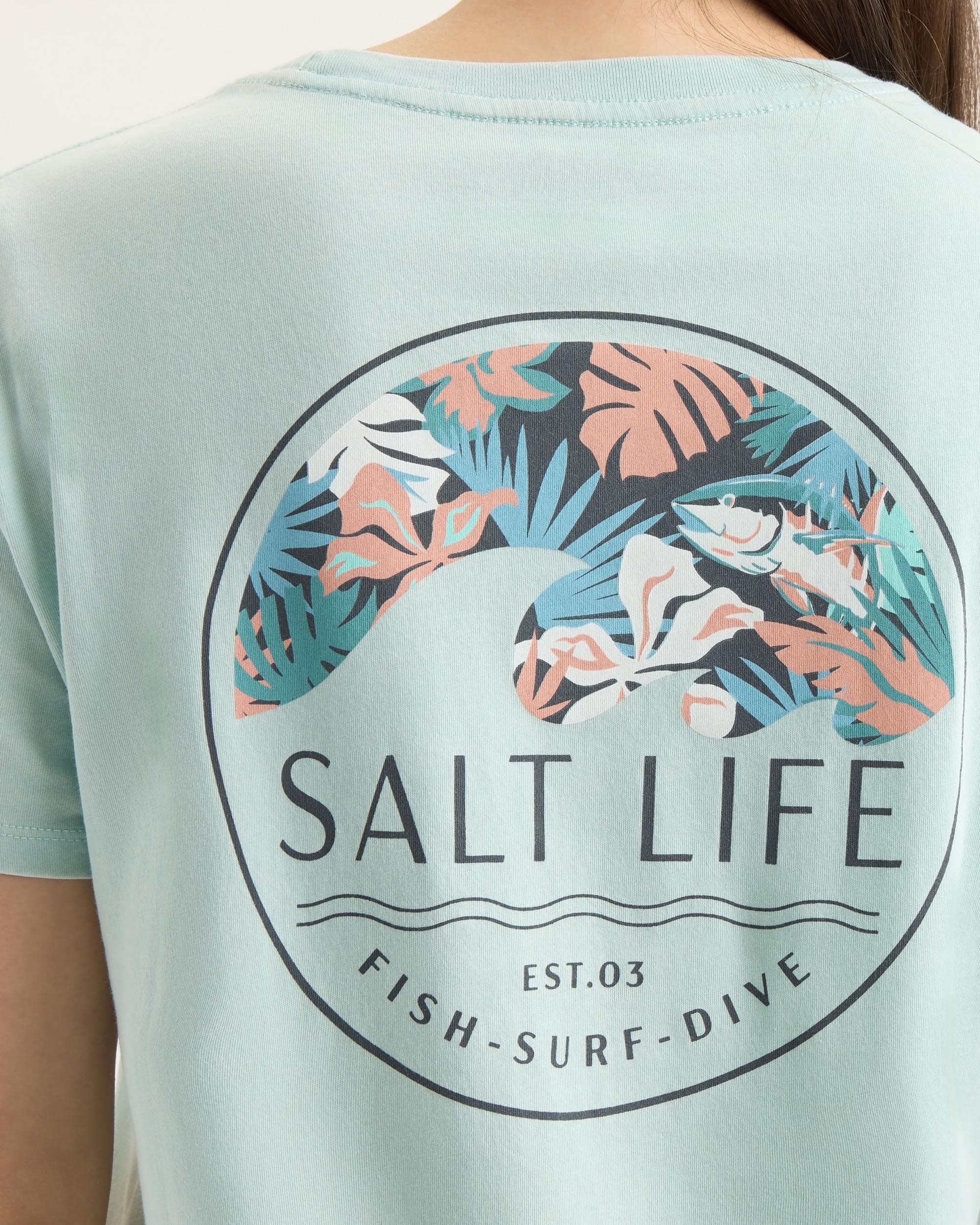 Women’s Tropical Retreat Salt Wash Tee - Image 4