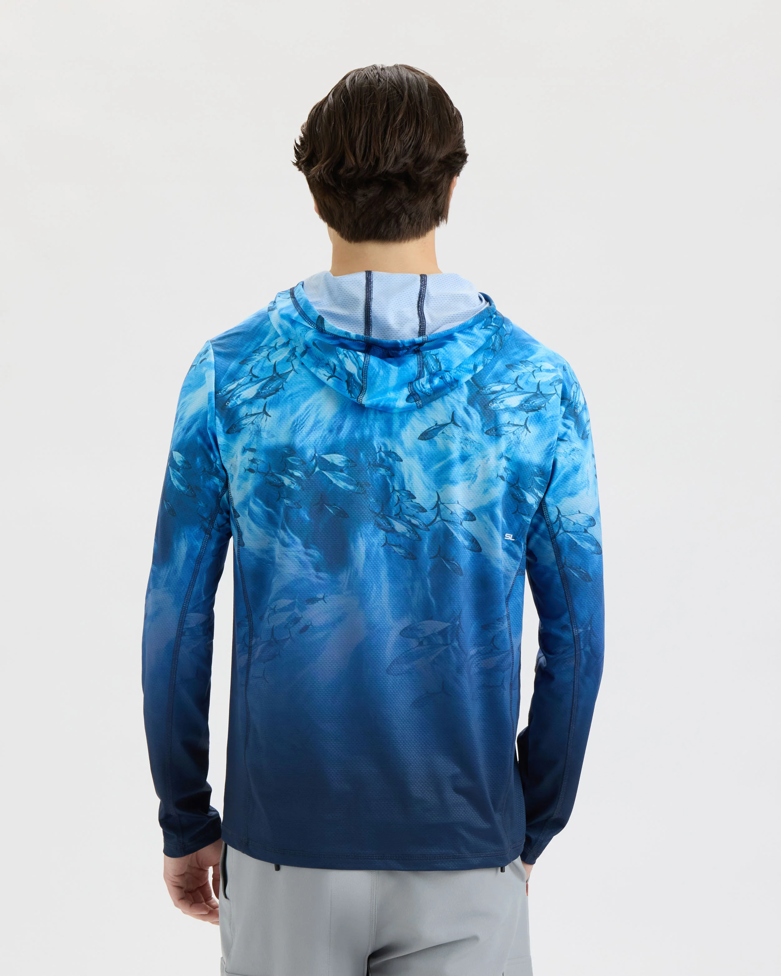 Men’s Tuna Tactics Fade Perforated SLX Performance Hoodie - Image 4