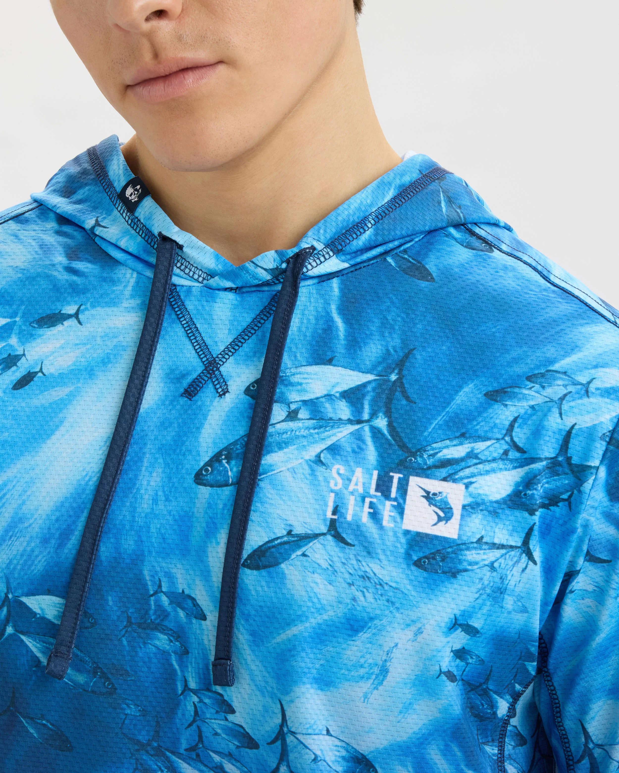 Men’s Tuna Tactics Fade Perforated SLX Performance Hoodie - Image 5