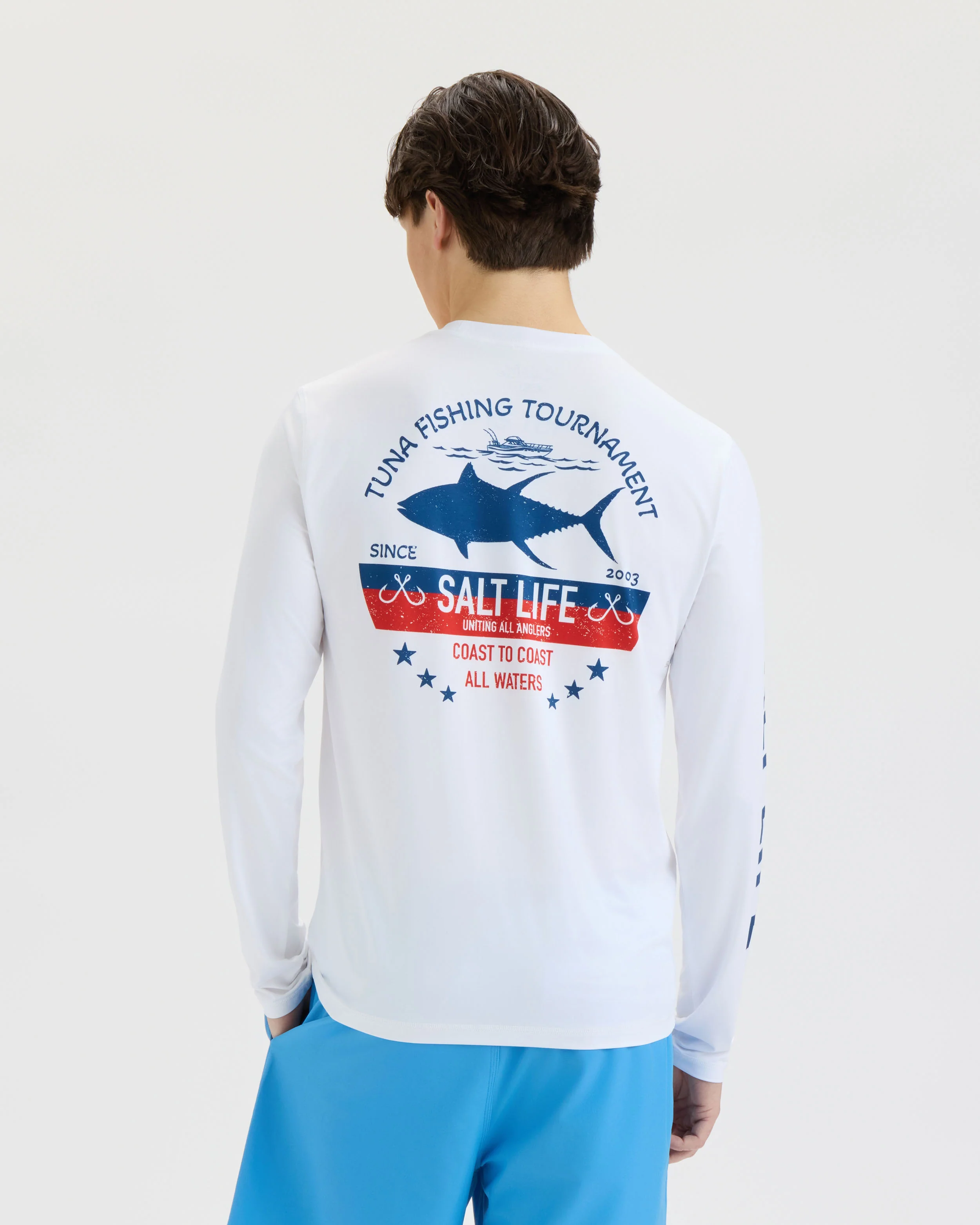 Men’s Tuna Tournament Long Sleeve SLX Performance Tee - Image 4
