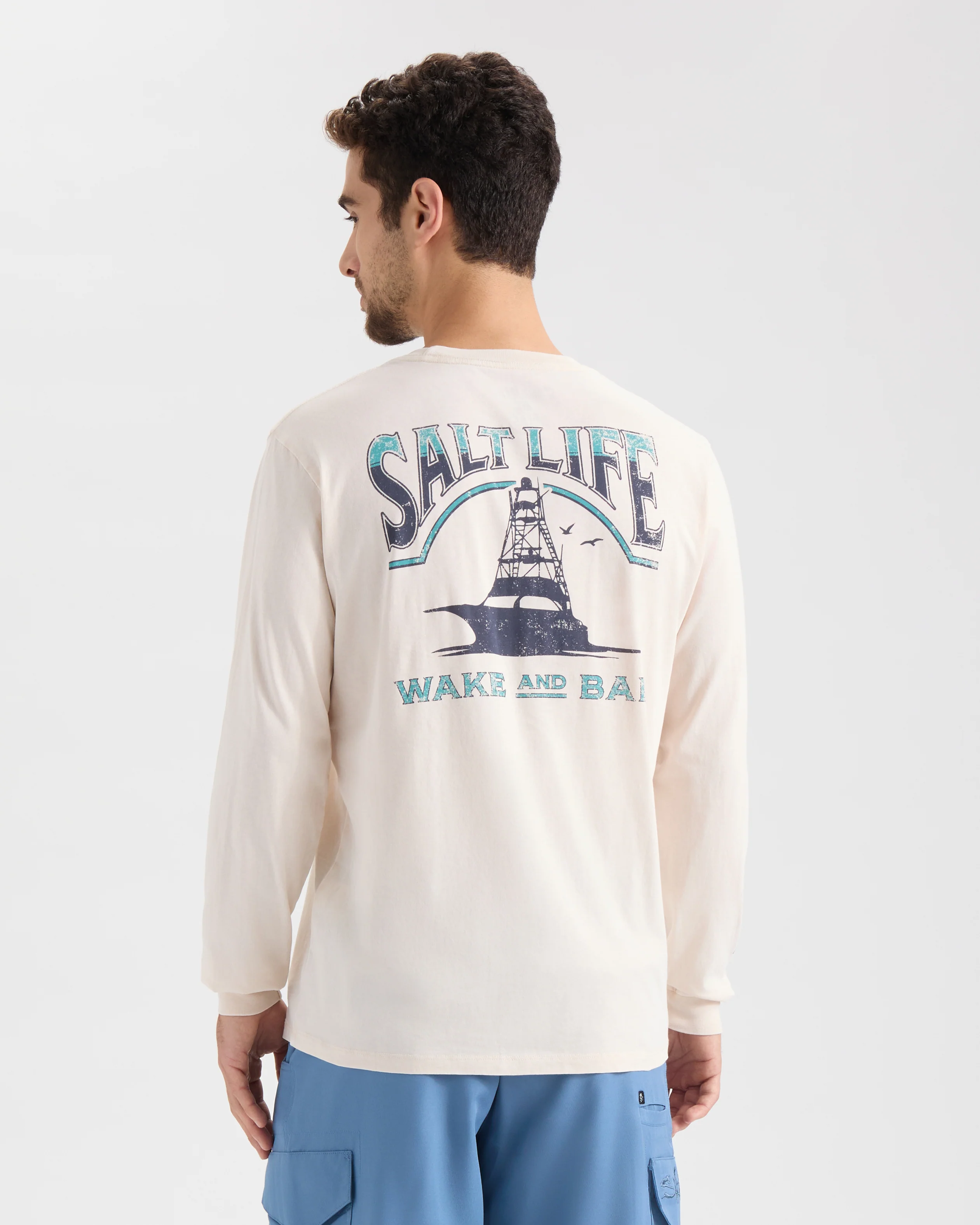 Men’s Wake and Bait Boating Long Sleeve Shirt - Image 4