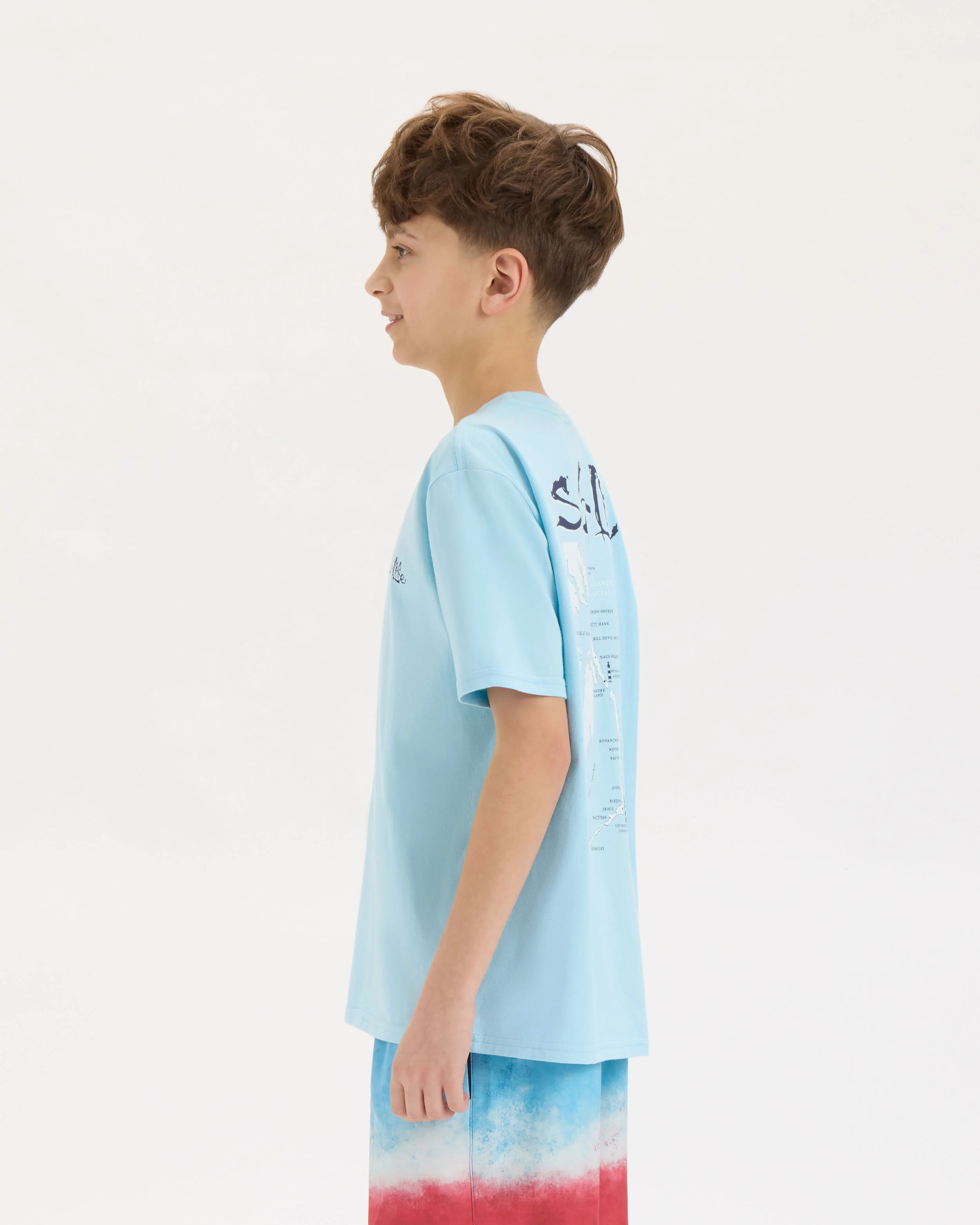 Youth OBX Map Short Sleeve Tee - Image 3